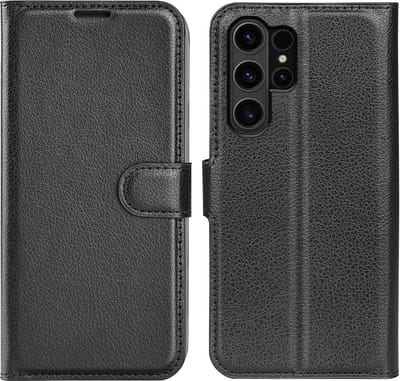 Coverup Hoesje - Geschikt voor Samsung Galaxy S24 Ultra Hoesje - Coverup Book Case - Zwart