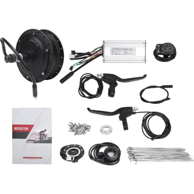 Elektrische Fiets Conversie Kit 48V 500W Achterwiel Naafmotor Set met KT‑900S Display Meter voor 12G Wiel 24-inch 12G