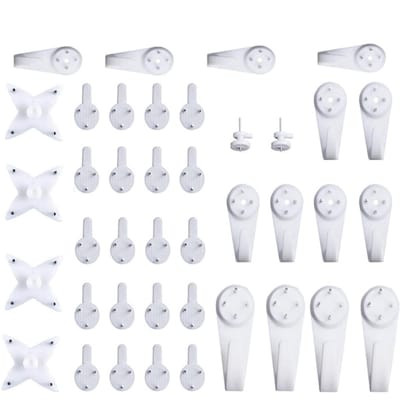 Vis à ongles invisibles, crochets muraux, sans Trace, cintres pour images, Art multifonction sans Trace, 40 pièces 43Pcs