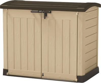 Buitenopbergcontainer met Schuin Deksel voor Tuinmeubelen en Gereedschap