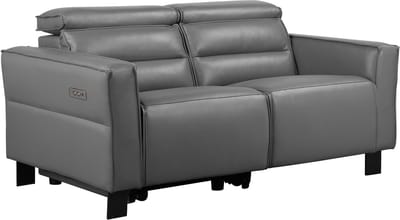 Carpari-2Zitsbank - 1 Elektrische Relax - Grijs PU