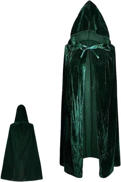 Elegante groene middeleeuwse mantel 170 cm - perfecte Halloween-kostuums voor dames, rollenspel en renaissance-thema's