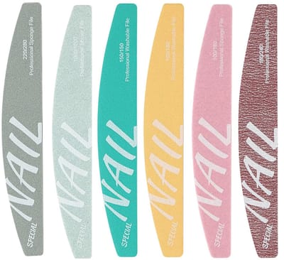 Dailygoods- Nagelvijl Set - Uitgebreid met Zes Hoogwaardige Vijlen - Voor Natuurlijke/Acryl/Gel-Nagels - Duurzaam/Washbaar - Ideaal Geschenk - Nagelset