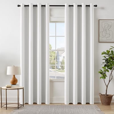 Verduisteringsgordijnen met oogjes Slaapkamer, keuken en woonkamer Verduisteringsgordijnen Decoratieve isolerende gordijnen Set van 2