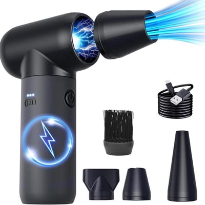 Mini Jet Ventilator - Persluchtreiniger Elektrisch - Apparaten Reinigen - 180.000 RPM - 15 cm - Zwart