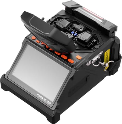 Fiber Optische Fusie Machine, 6 Motoren - Kern en Mantel Uitlijning - 6 Seconden Spleetijd - 5 Inch LCD Scherm - 7800 mAh - voor SM/MM/DS/NZDS Fibers