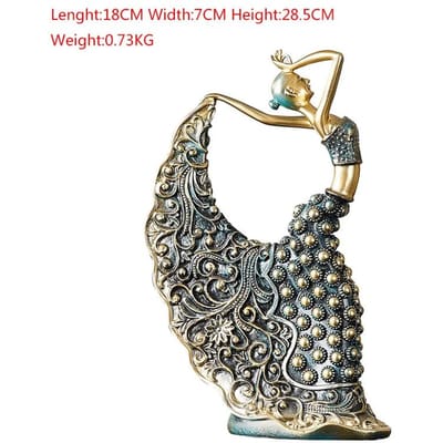 Modern Stijl Model Danser Beeldjes Pauw Decor Huis Kantoor Woonkamer Decor Keramiek Abstract Beeld Kunst Ornament Beeldje gray
