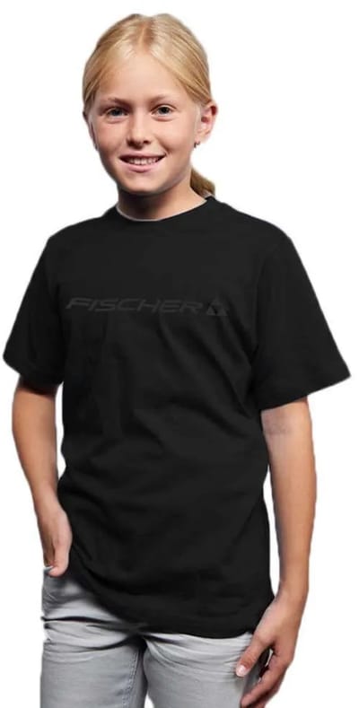 Fischer Big Logo T-shirt Met Korte Mouwen Zwart 152 cm Kinderen
