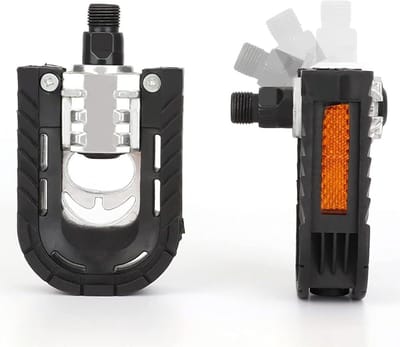 Universele 9/16 inch opvouwbare fietspedalen met reflecterende strips | Aluminium | Antislip | Waterdicht | Brede, platte, opvouwbare fietspedalen geschikt voor fietsen, stadsfietsen en mountainbikes.