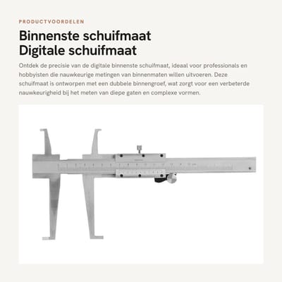 Dailygoods- Schuifmaat Digitale Precisie - Binnengroef - Draagbaar Meetgereedschap - Nauwkeurige Positionering - Betrouwbare Metingen - 9-150 mm - Meetlat