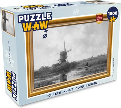 Puzzel Schilder - Kunst - Goud - Lijsten - Legpuzzel - Puzzel 1000 stukjes volwassenen