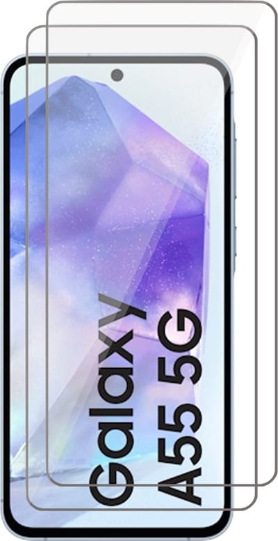 Screenprotector geschikt voor Samsung Galaxy A55 - 2x Glas Screen Protector