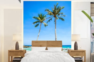 Behang - Fotobehang Palm - Zomer - Tropisch - Breedte 195 cm x hoogte 260 cm
