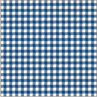 Ambiente Servetten - geruit/ruitjes - blauw/wit - 40x stuks - 3-laags - feestartikelen party bbq servetten