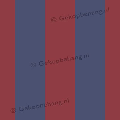 INGK Behang - Thomas - streep blauw/rood