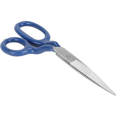 Tapijtschaar Blauw 7.1in Roestvrij Stalen Lemmet Ergonomisch Gebogen Handvat Applique Schaar voor gray