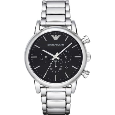 Emporio Armani AR1894 Zilveren Chronograaf Herenhorloge 46mm zilver