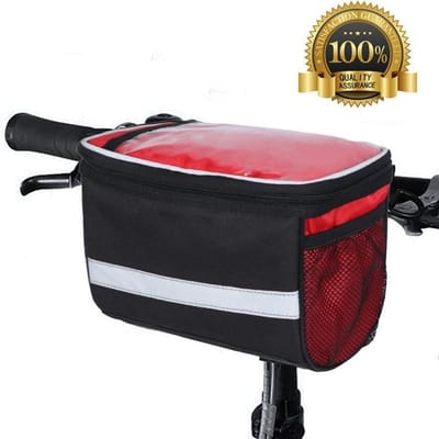 Stuurtas Fiets - Afneembare Fietstas Stuur met Smartphone Houder - met Isolatie - Telefoon Fiets Tas - Waterproof - Rood