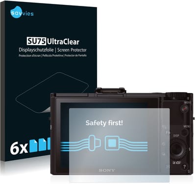 Savvies - Screenprotector voor Sony Cyber-Shot DSC-RX100 II - Folie Beschermfolie transparant 6 Stuks