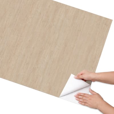Coloray Meubel Wrap Folie - Beige Meubelfolie - 75x150 cm - Decoratiefolie Beige hout - Meubel Wrap Folie - Minimalist Meubelfolie - Plakfolie Meubels - Keuken decoratie - Texturen