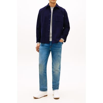 Tommy Hilfiger Corduroy Relaxed Overshirt Imperial Navy Taglia: S | Maglie a manica lunga Outlet | Uomo | Blu