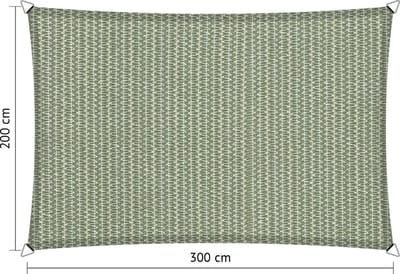Schaduwdoek 2x3 rechthoek Moonstone green