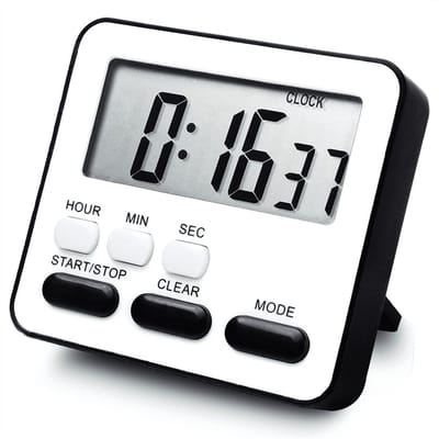 Digitale Keukentimer - Aftelwekker Kookwekker - Koken Bakken - Groot Digitaal Display - 8 x 7 x 2 cm - Zwart