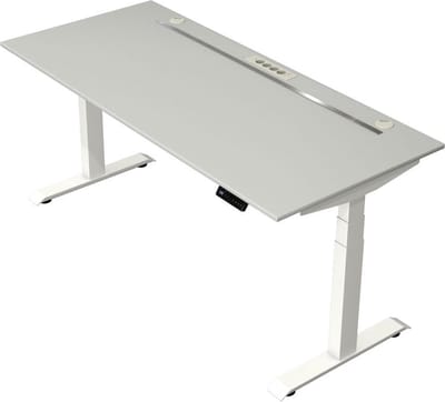 Kerkmann - Zit sta bureau Move Boost 4 - 180x80cm - licht grijs-wit