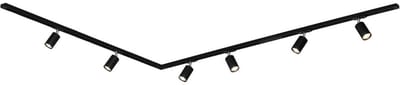 BRILONER Rail - Railverlichting set - opbouwspots - startset opbouwrail - 6x GU10 spots - draaibaar - 300 cm - zwart