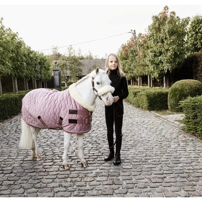 Kentucky Horsewear - Showdeken Velvet - Tiny 160g Roze - 80/122