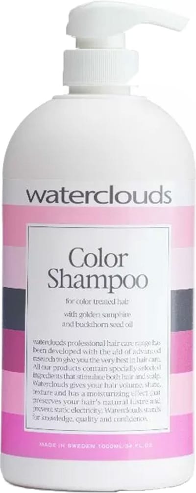 Waterclouds Color Shampoo - 1000 ml met pomp- Normale shampoo - Voor Gekleurd haar -
