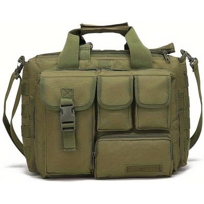 Tactische Aktetas, 15 Inch Heren Messenger Bag Militaire Aktetas voor Heren Militaire Laptoptas Messenger Schoudertas legergroene kleur