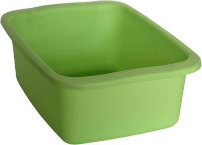 Rechthoekige wasbak - Kunststof kom - Wasgoed opbergen - Gerecycled polypropyleen - 10 liter capaciteit - Groen