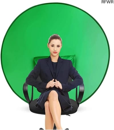 RFWR® Draagbaar Groen Scherm voor Fotografie en Streaming - Opvouwbare Achtergrond voor Gaming en Videochats