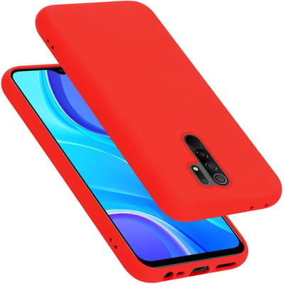 Cadorabo Hoesje geschikt voor Xiaomi RedMi 9 in LIQUID ROOD - Beschermhoes gemaakt van flexibel TPU silicone Case Cover