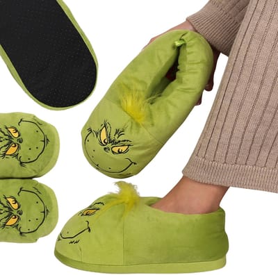 Grinch Groene WARME unisex pantoffels, ANTISLIP, kerstslippers 36-38 EU
