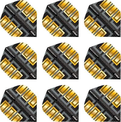Blok Dart Vleugels 3 Sets - Premium Goud en Zwart - Voor Stabiliteit