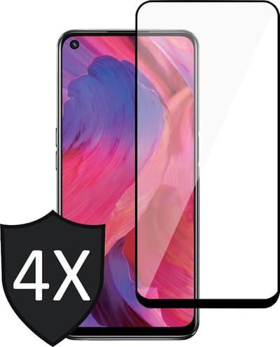 Screenprotector geschikt voor Oppo A54 5G - FullGuard Screen Protector - 4 Stuks