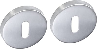 Rozetten sleutelgat RVS - Rond 53 x 8 mm