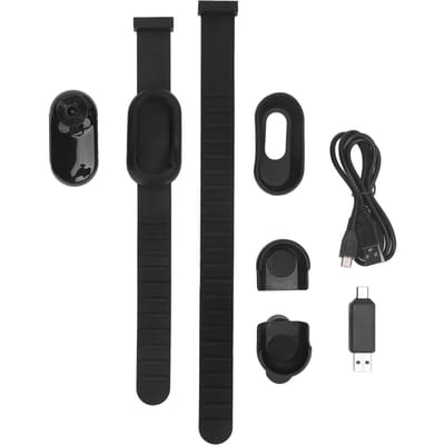 Kattenhalsbandcamera met 0,96 inch LCD-scherm 170 graden groothoek huisdier sport actiecamera voor video black