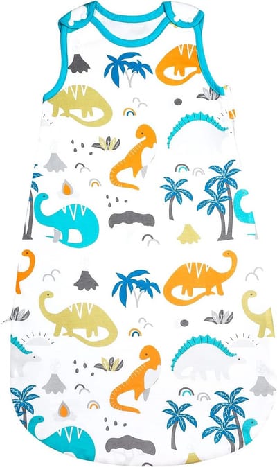 Babyslaapzak - Zomerslaapzak - Comfortabel slapen - Ademend katoen - 80-90 cm - Dinosaurus