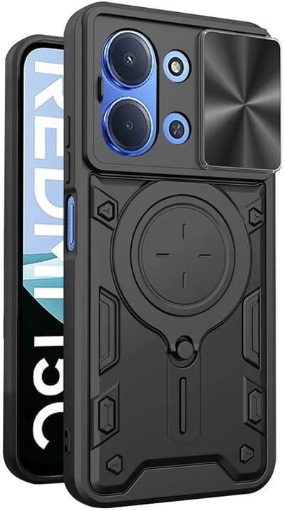 Hoesje geschikt voor Xiaomi Redmi 15C / Xiaomi Poco C85 - Techsuit CamGuard Pro Back Cover - Zwart