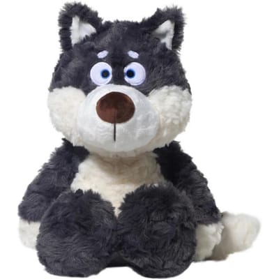 *-* Heet 40cm Schattige Grijze Wolf Pluche Speelgoed Knuffeldier Wolf Super Zachte Knuffelpop Cadeau ontworpen voor Kinderen 40cm gray