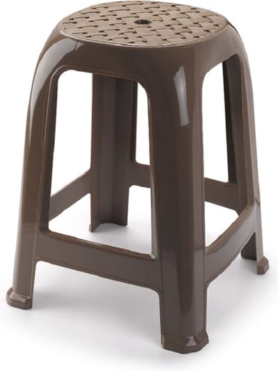 PlasticForte Opstapkrukje - bruin - 37 x 46,5 cm - verhoger - opstapje - krukje