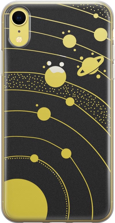 Hoesje geschikt voor iPhone XR - Universe space - Soft Case - TPU - Print - Transparant - Mooie Telefoonhoesjes