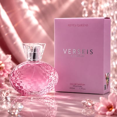 Reyes Queens - Verseis Cristales Eau De Parfum voor vrouwen 50ml. Vrouwelijke geur met frisse en poederachtige bloemnoten, gecombineerd met zachte en stralende accorden voor een elegante en delicate
