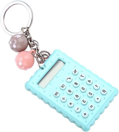 Mini Rekenmachine - Zakrekenmachine Sleutelhanger - Snelle Berekeningen - Compact Sleutelhanger Ontwerp - 5.5 cm - Groen