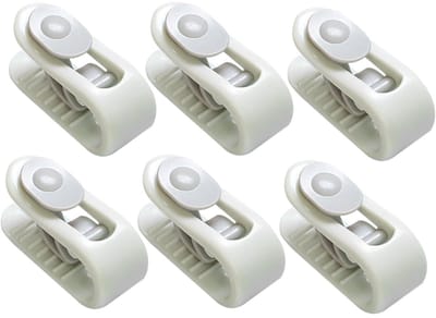 6x - Dekbedclips - Dekbedklemmen - Dekbed vastzetten - Anti verschuiven - Kunststof - Roze - Inclusief opbergdoosje - Jonyx
