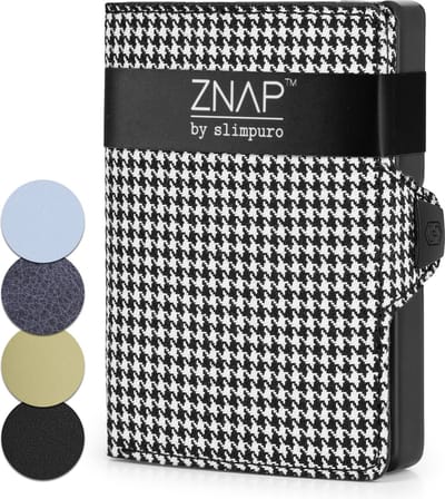 Slimpuro portemonnee, heren, Slim Wallet met RFID bescherming, leren portemonnee heren, klein met muntvak, portemonnee voor heren en dames, pasjesetui & geldbuidel voor heren, dames, portefeuille voor 12 pasjes