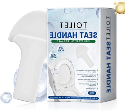 Toiletverhoger Handgreep - WC Optil Hulpmiddel - Verbeterde Hygiëne - Universele Compatibiliteit - 10 x 10 x 1 cm - Wit